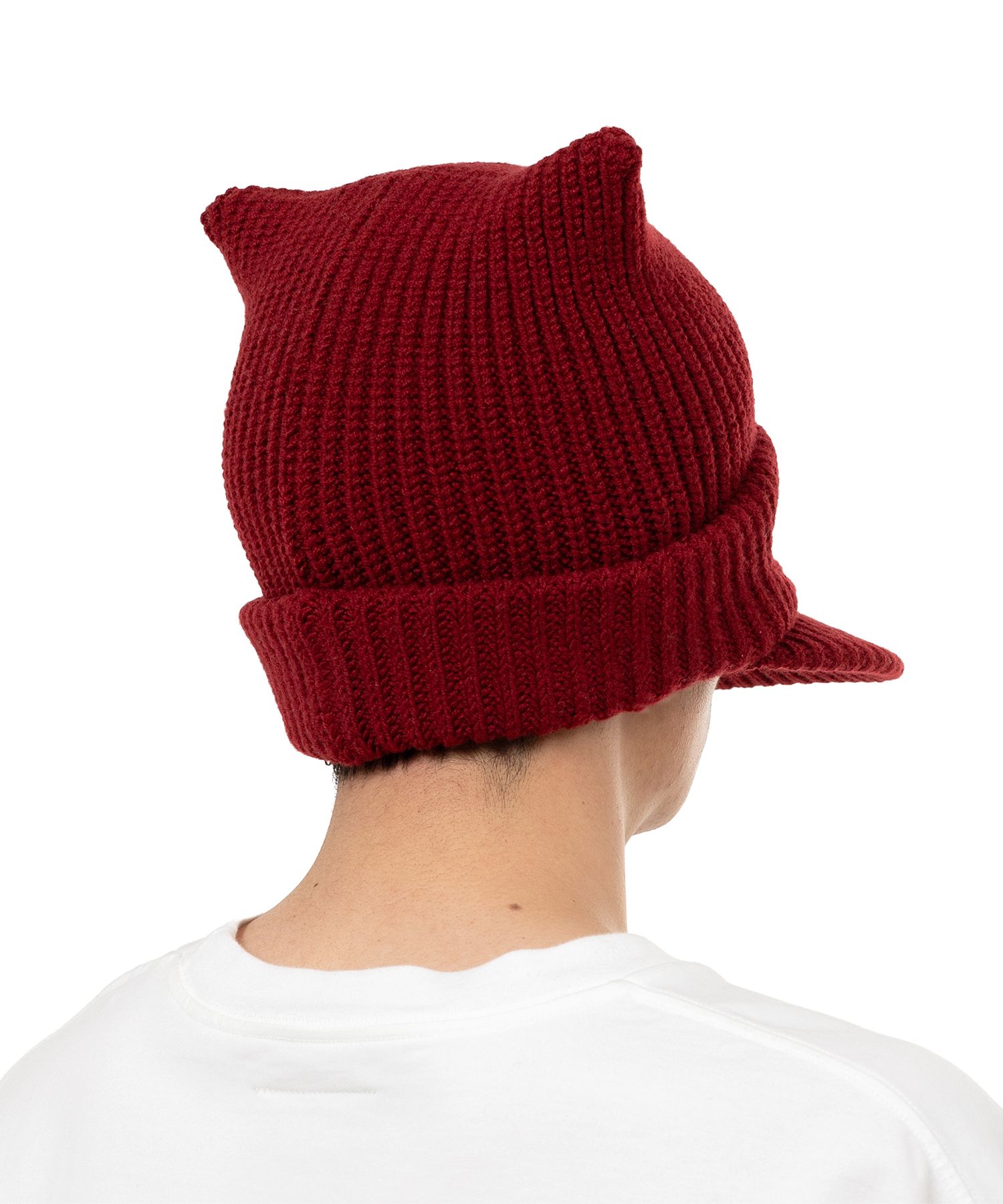 Masked Cat Visor Knit Cap