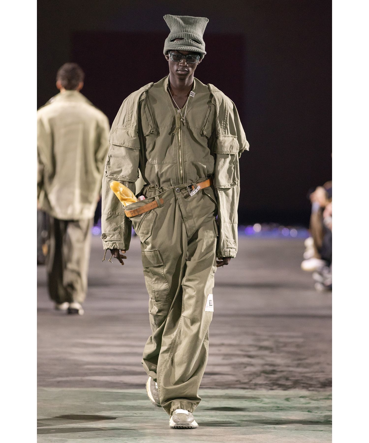 Masked Cat Visor Knit Cap