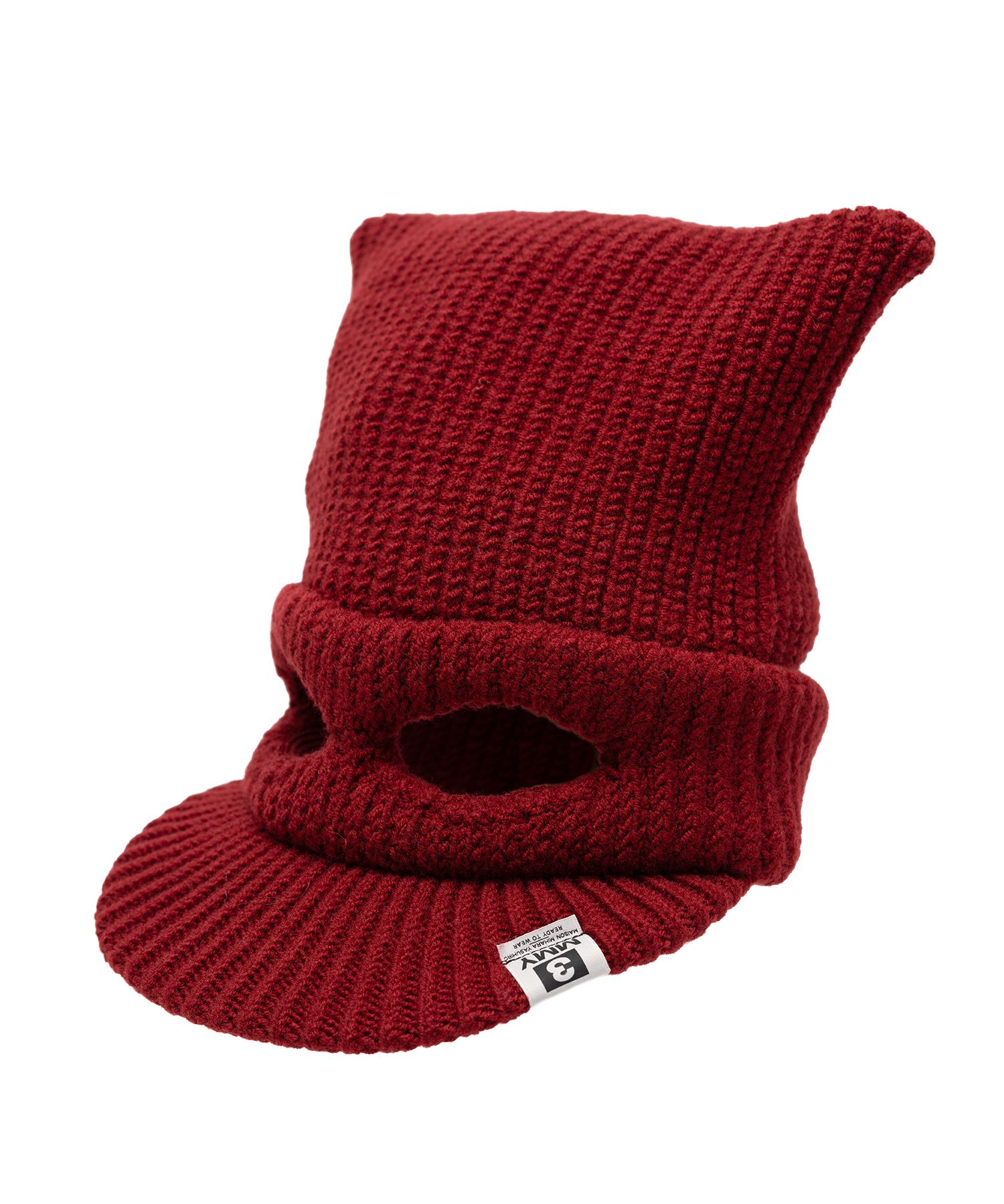 Masked Cat Visor Knit Cap
