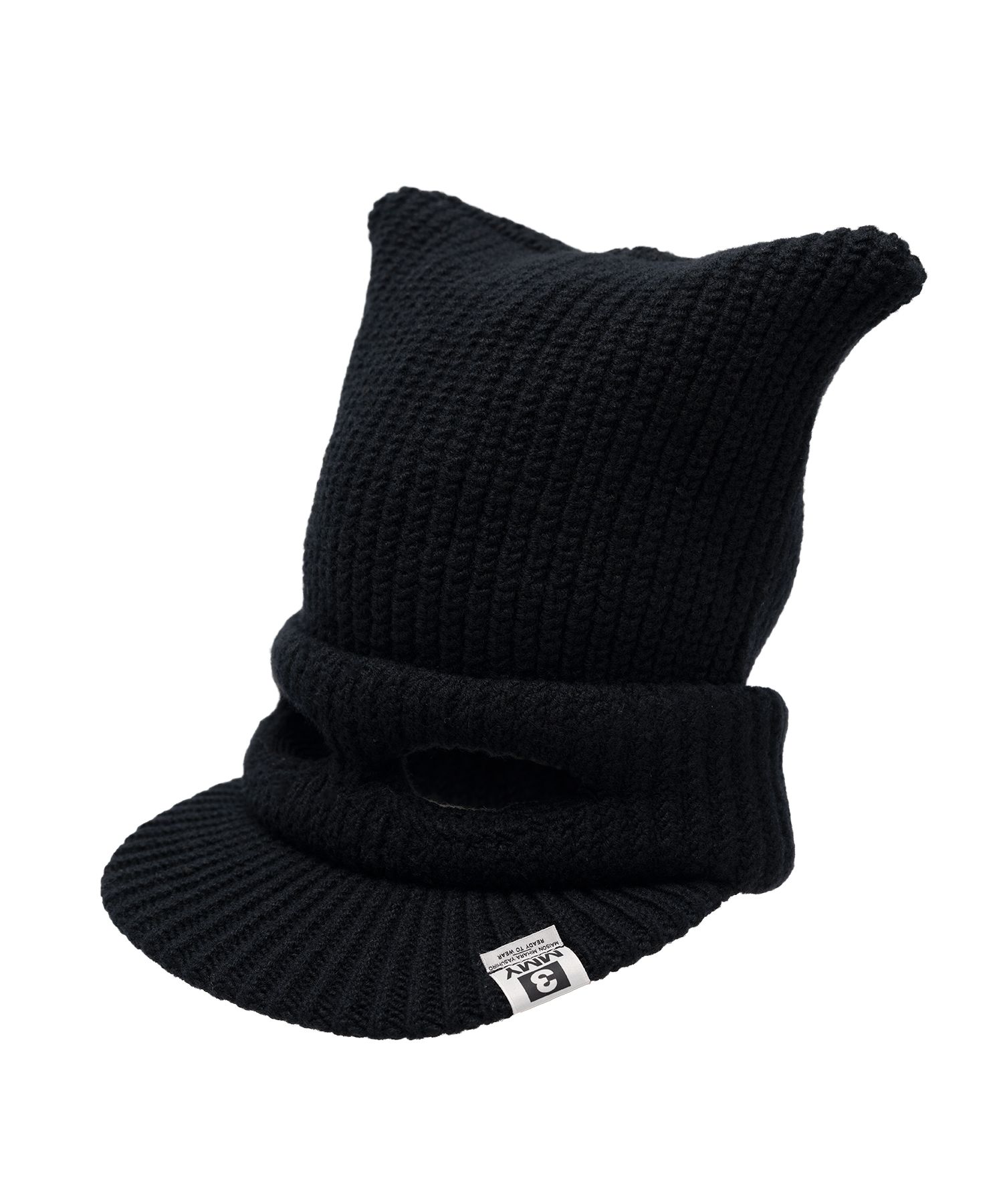 Masked Cat Visor Knit Cap