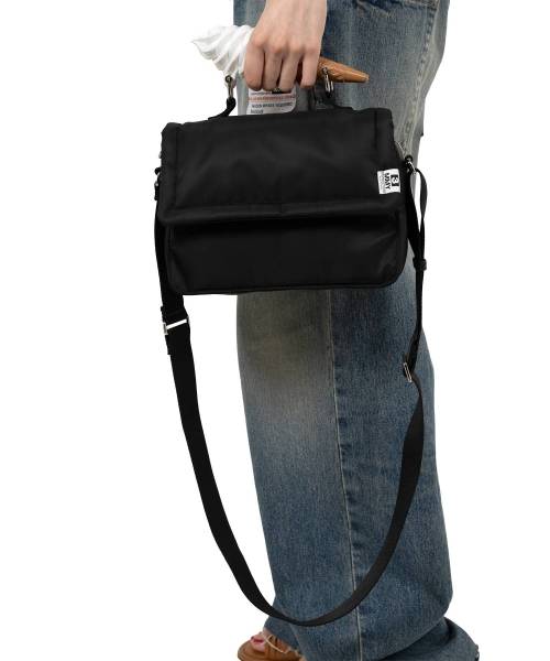 "TOY" Soft Serve Handle Nylon Shoulder Bag