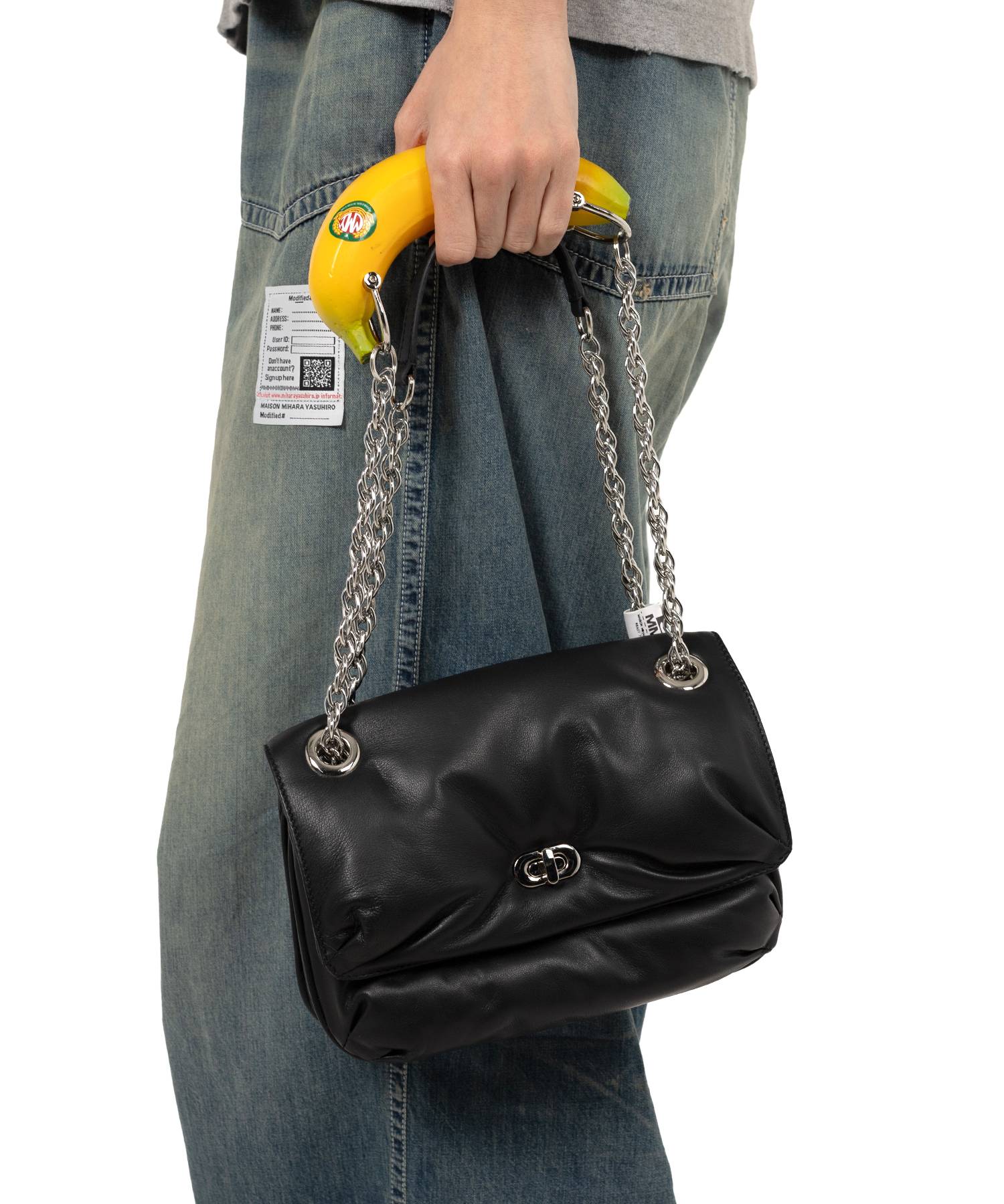 "TOY" Banana Handle Chain Shoulder Bag