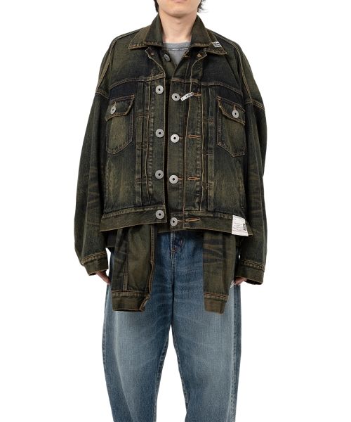 Front Layered Denim Jacket