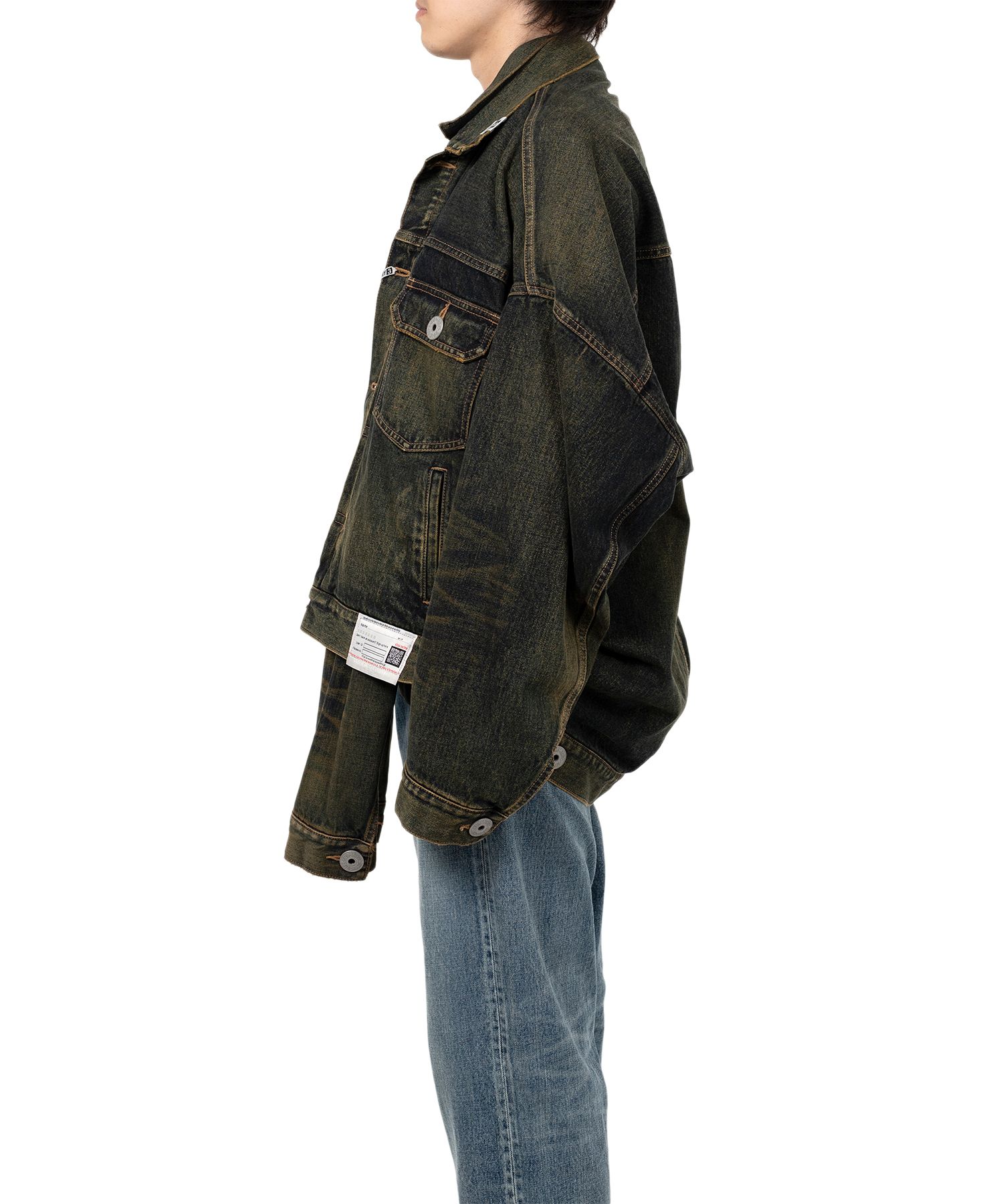 Front Layered Denim Jacket