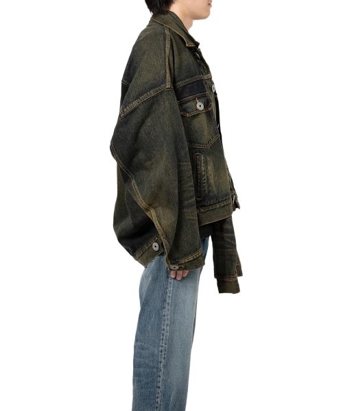 Front Layered Denim Jacket