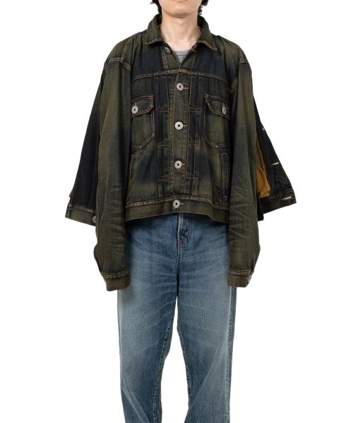 Front Layered Denim Jacket