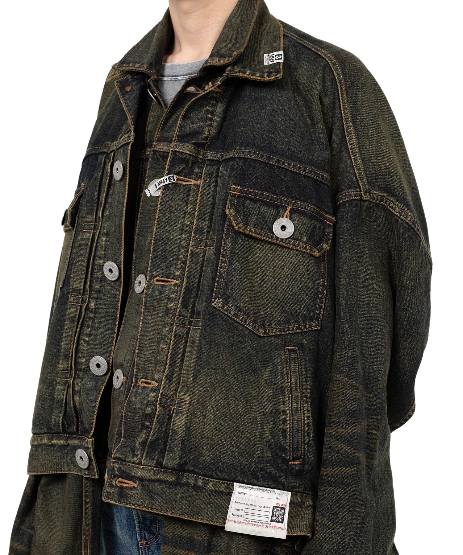 Front Layered Denim Jacket