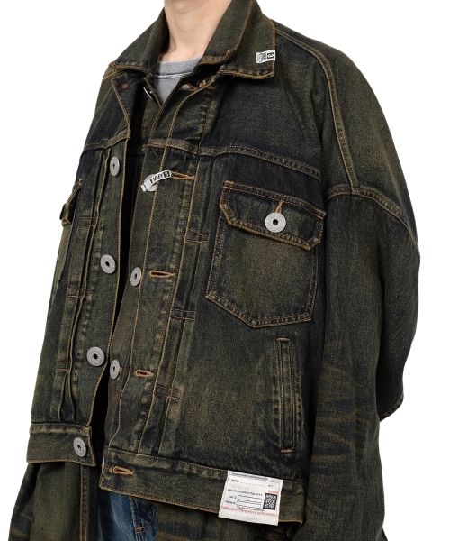 Front Layered Denim Jacket