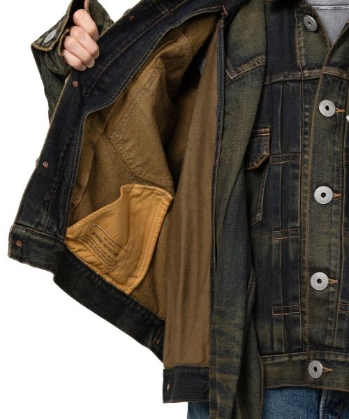 Front Layered Denim Jacket