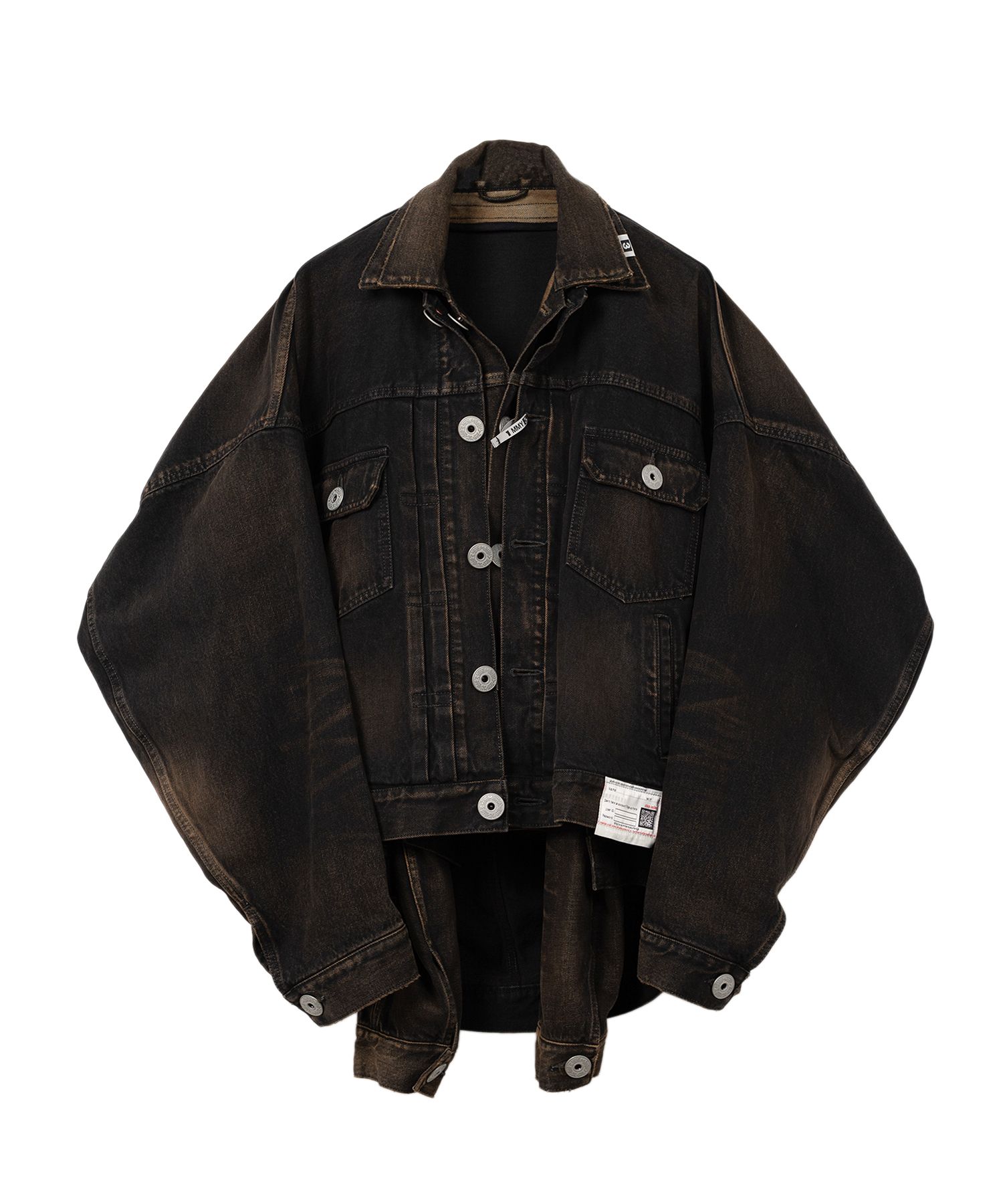 QS412A layered denim jacket