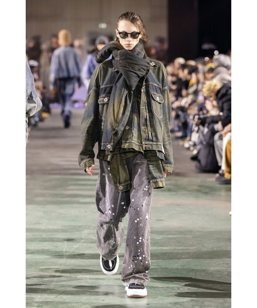 Front Layered Denim Jacket