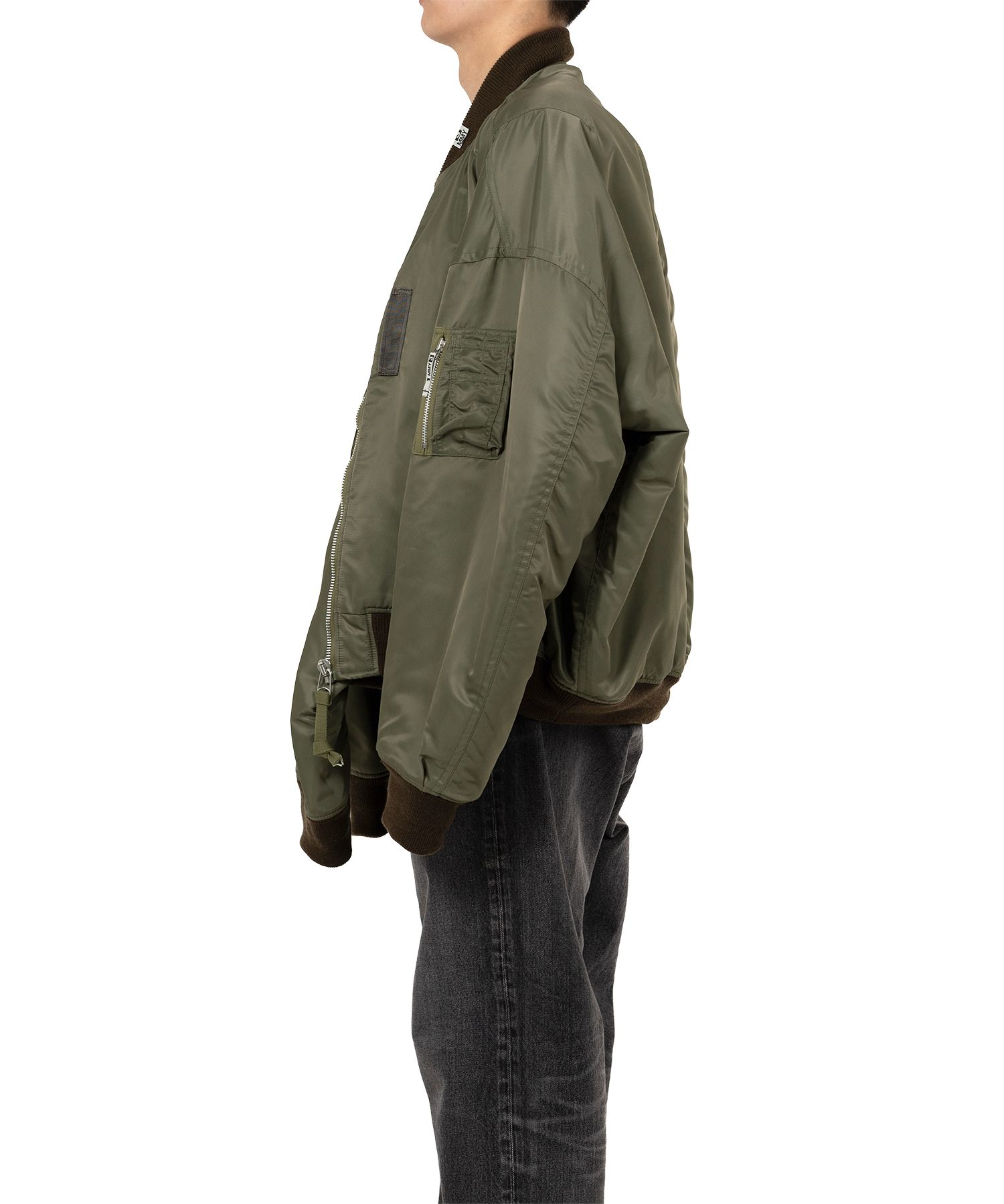 Front Layered Flight Jacket
