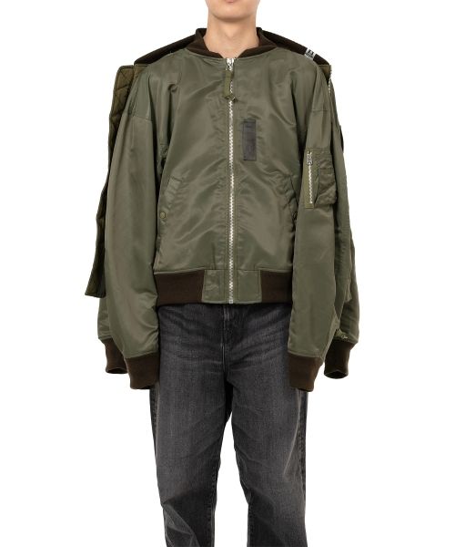 Front Layered Flight Jacket