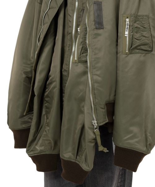 Front Layered Flight Jacket