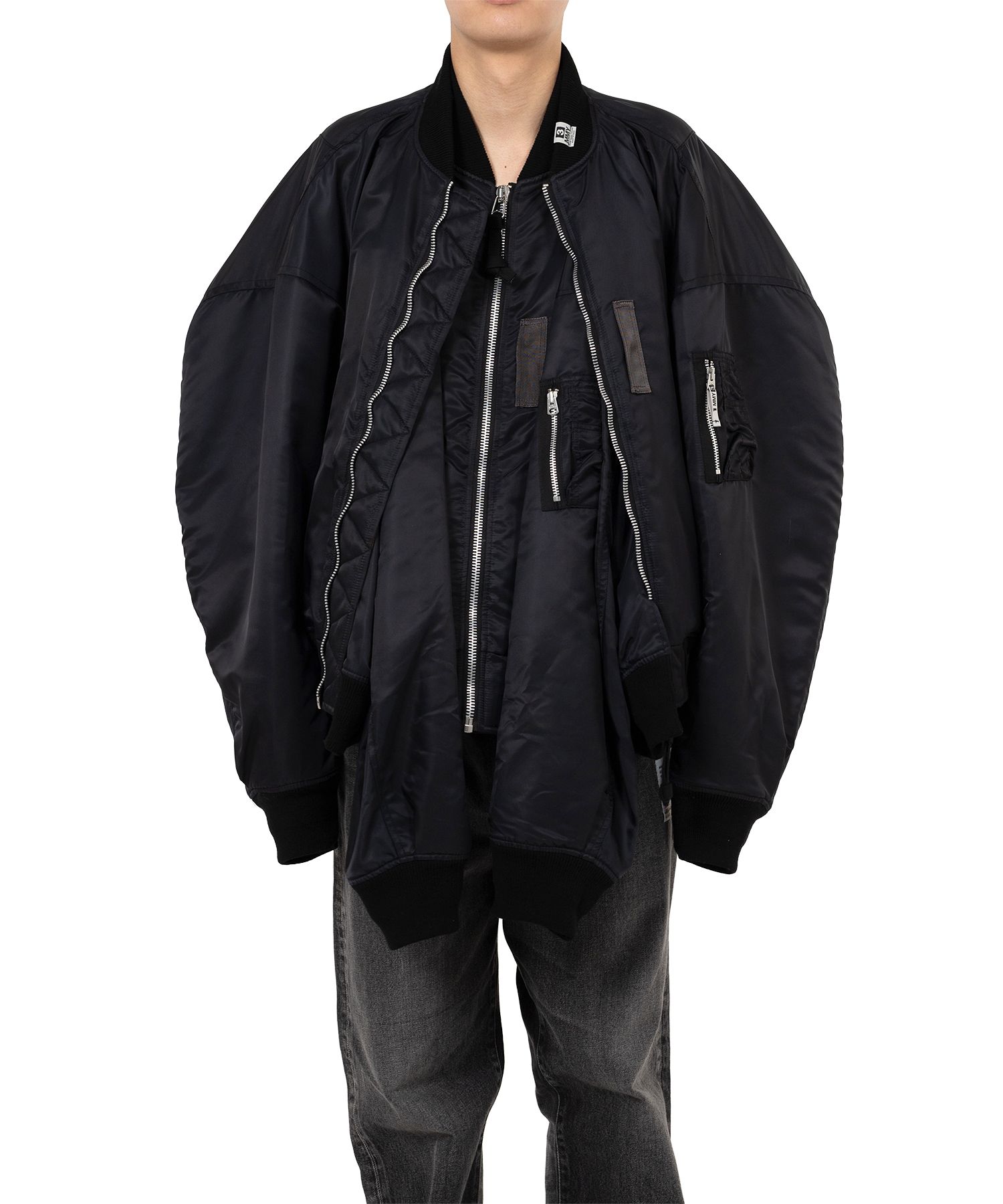 Front Layered Flight Jacket