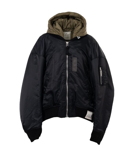 Extended Placket Hood Flight Jacket