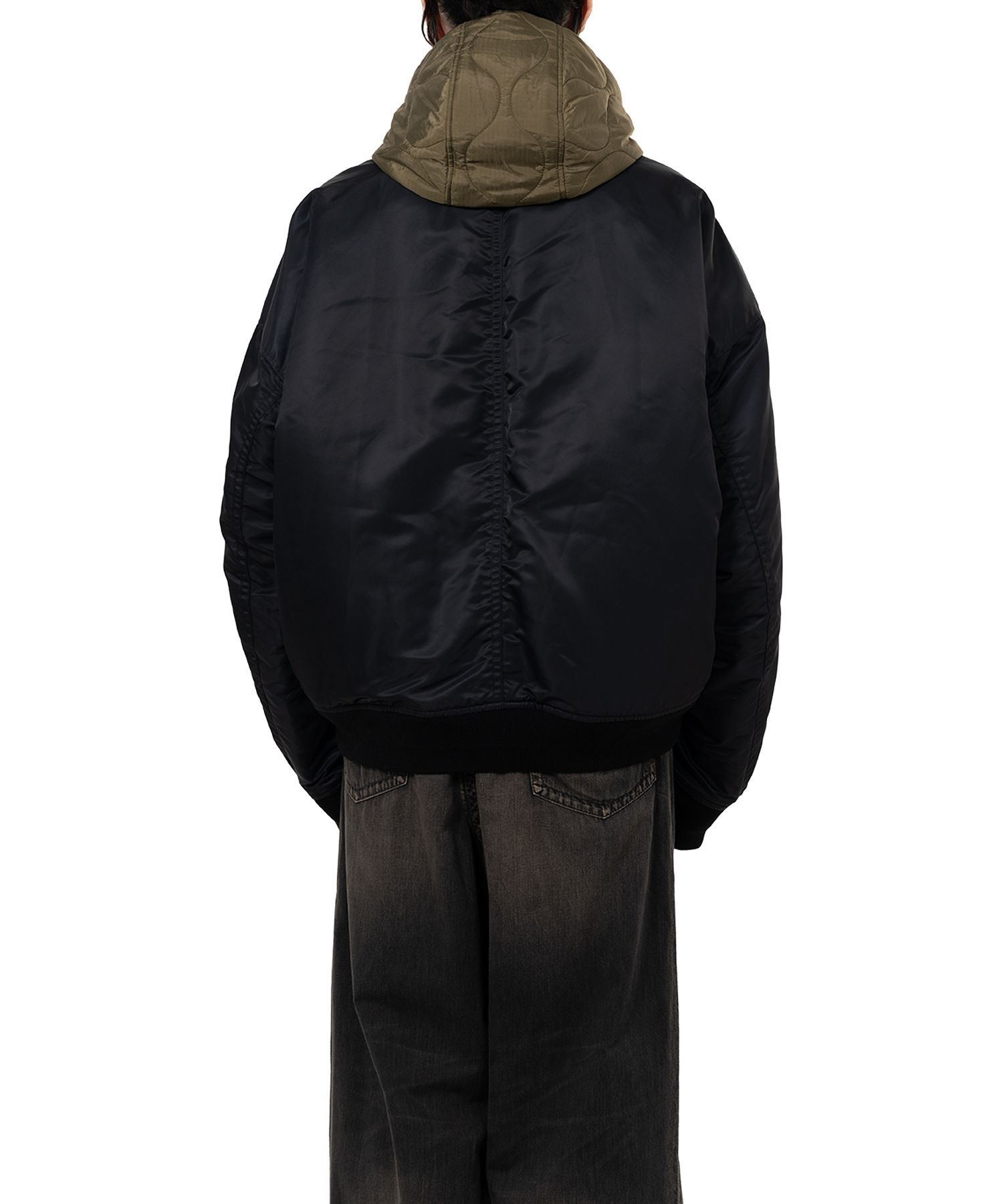 Extended Placket Hood Flight Jacket