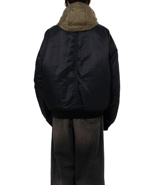 Extended Placket Hood Flight Jacket