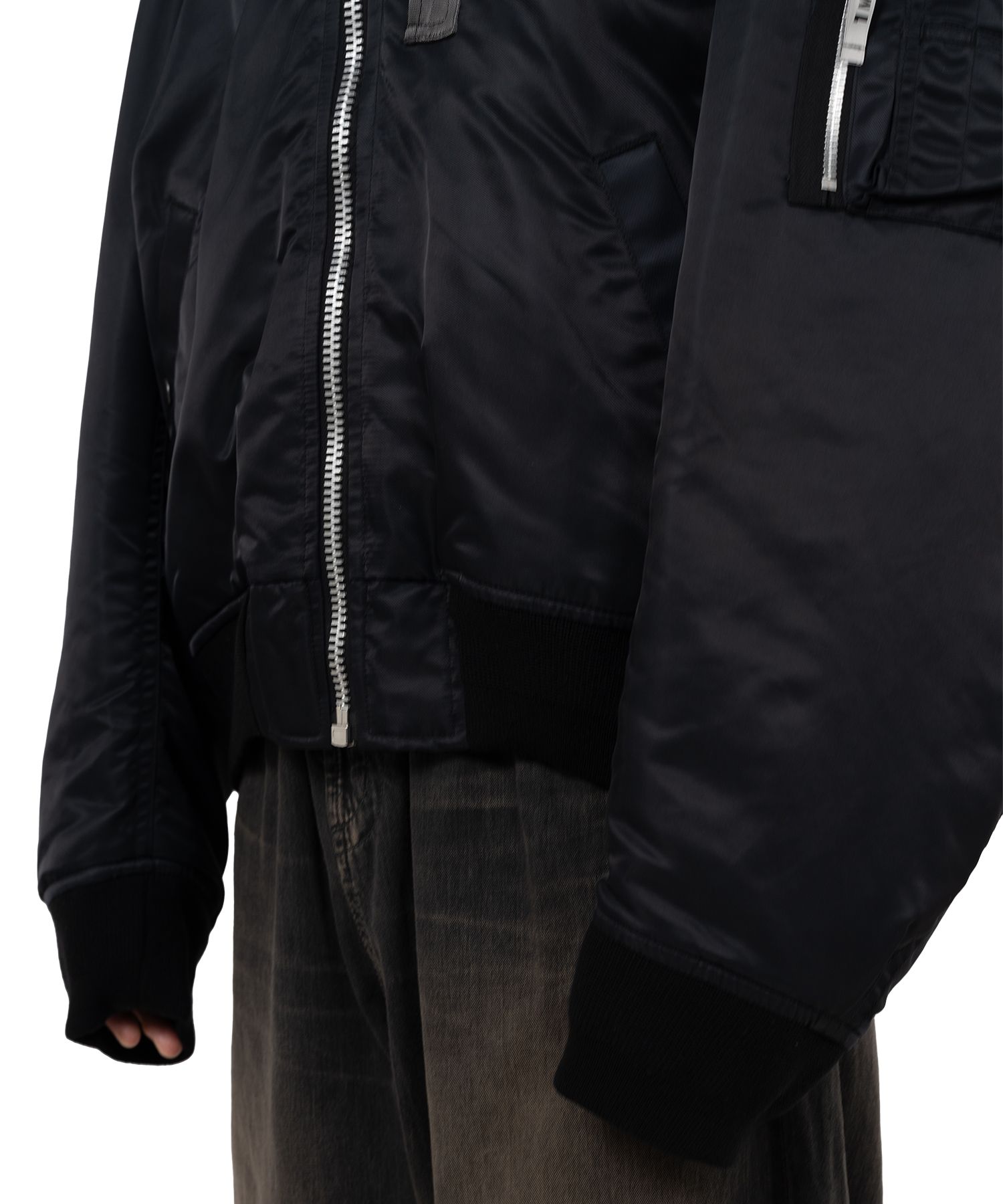 Extended Placket Hood Flight Jacket