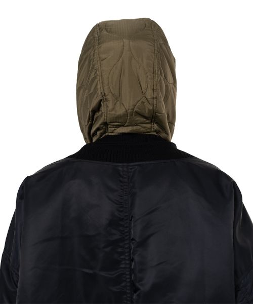 Extended Placket Hood Flight Jacket