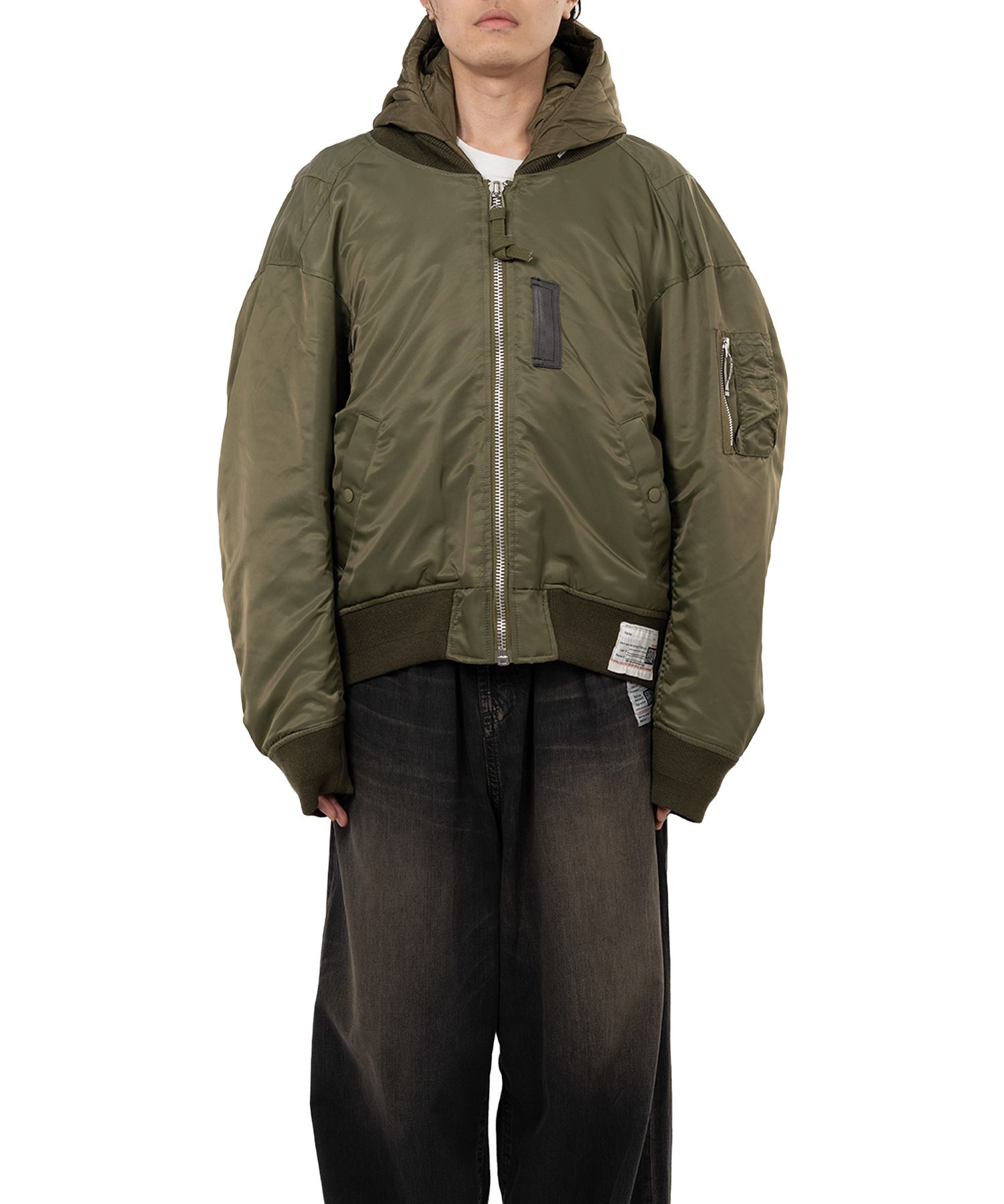 Extended Placket Hood Flight Jacket