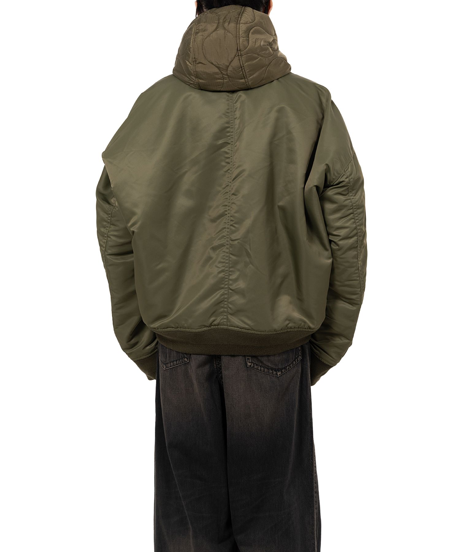 Extended Placket Hood Flight Jacket