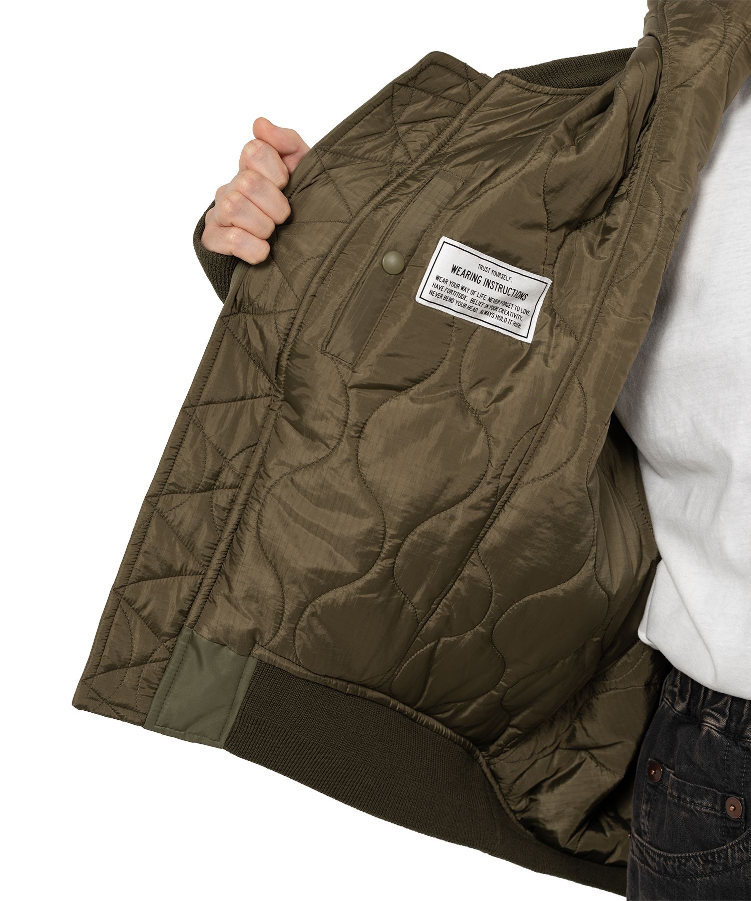 Extended Placket Hood Flight Jacket