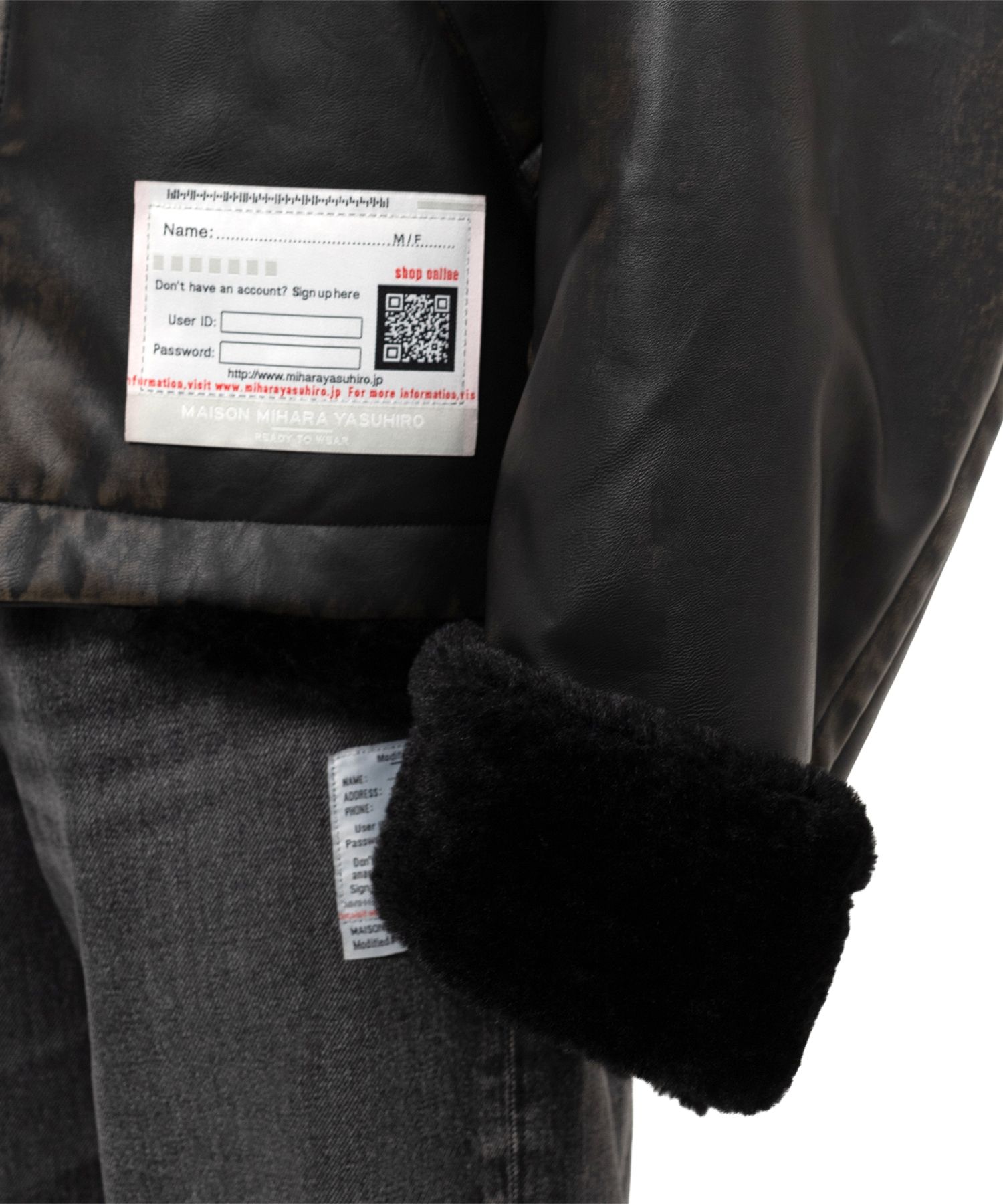 Coated Big Zip Boa Jacket