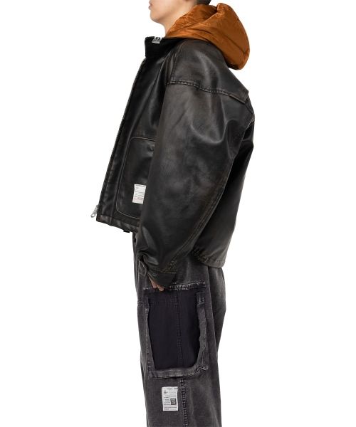 Extended Placket Hood Coated Jacket