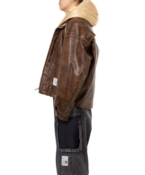 Extended Placket Hood Coated Jacket