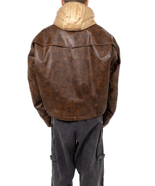 Extended Placket Hood Coated Jacket