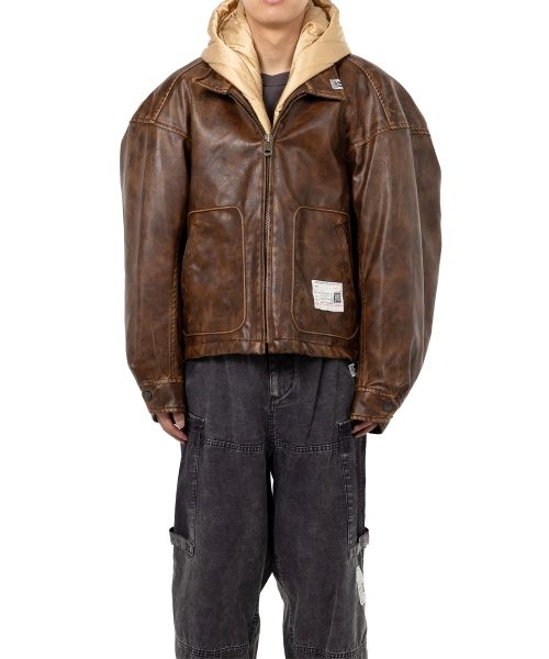 Extended Placket Hood Coated Jacket