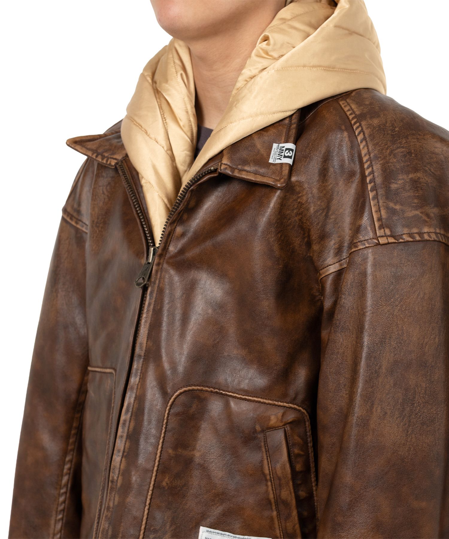 Extended Placket Hood Coated Jacket