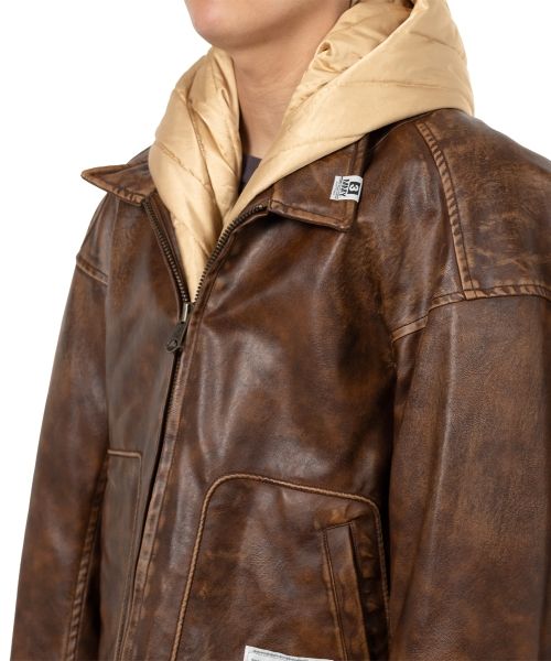 Extended Placket Hood Coated Jacket