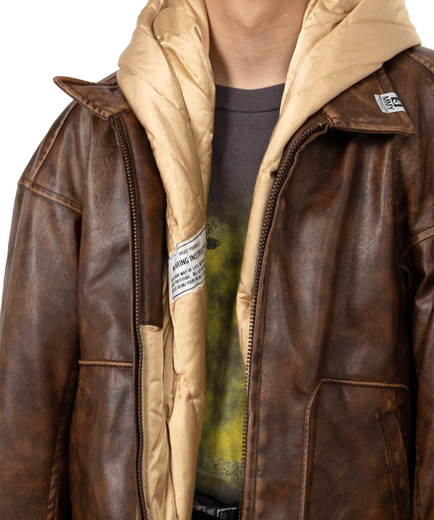 Extended Placket Hood Coated Jacket