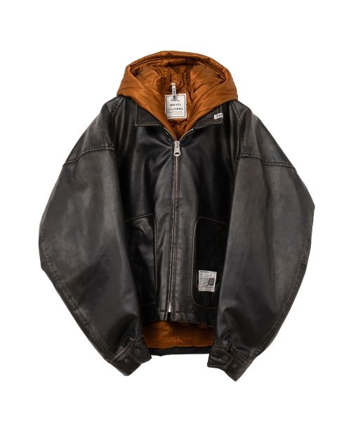 美品 ミハラヤスヒロ 00s サンプル品 フライトジャケット プリーツ加工 紺 Maison MIHARA YASUHIRO ONLINE STORE(メゾンミハラヤスヒロ