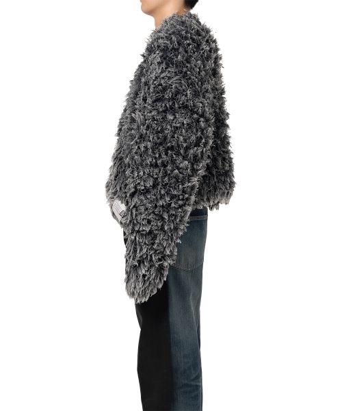 Bleached Shaggy Knit Cardigan