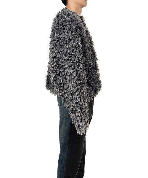 Bleached Shaggy Knit Cardigan