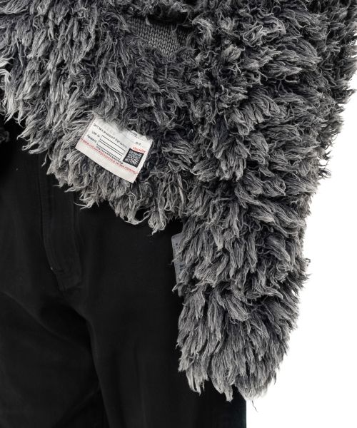 Bleached Shaggy Knit Cardigan