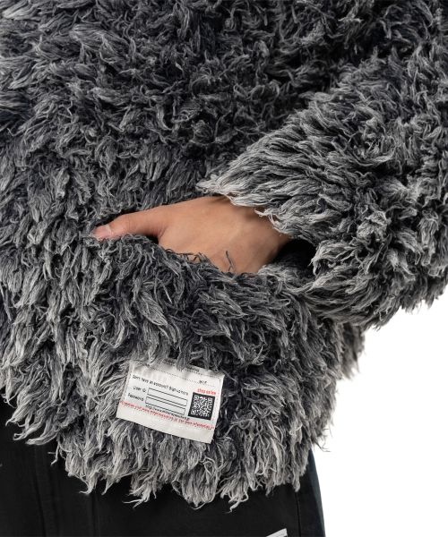 Bleached Shaggy Knit Cardigan