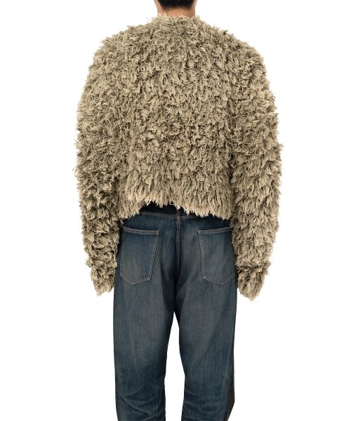 Bleached Shaggy Knit Cardigan