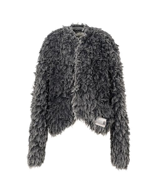 Bleached Shaggy Knit Cardigan