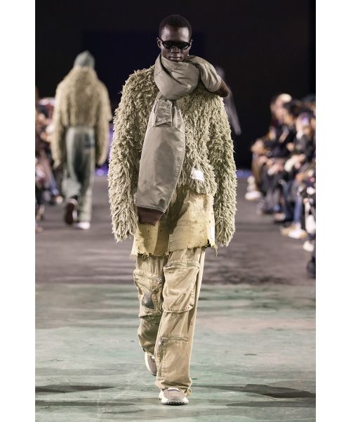 Bleached Shaggy Knit Cardigan