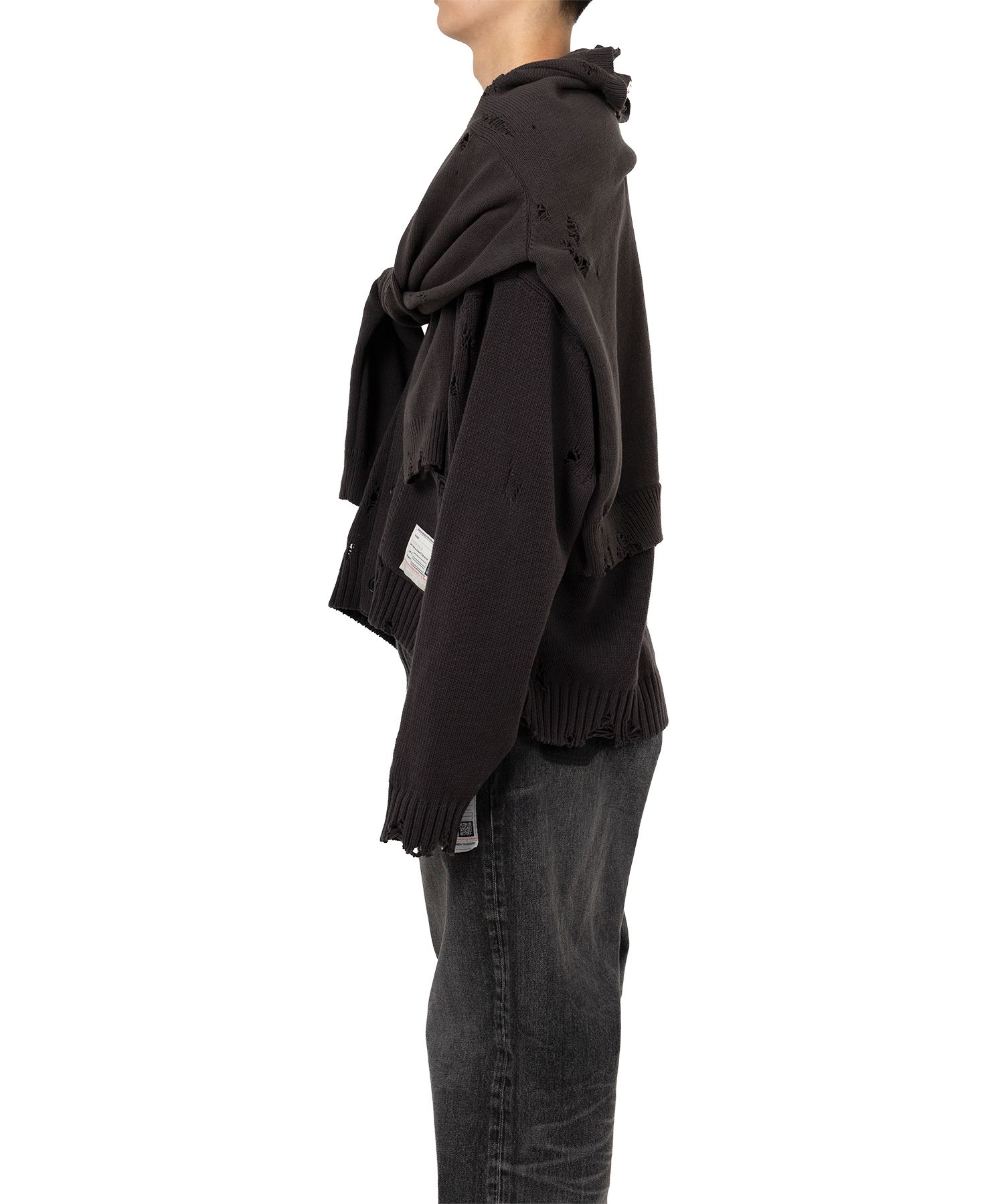 Sleeve Layered Knit Cardigan