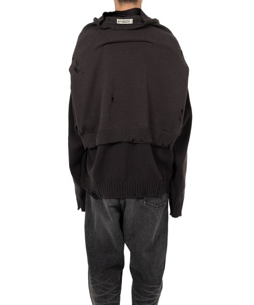 Sleeve Layered Knit Cardigan