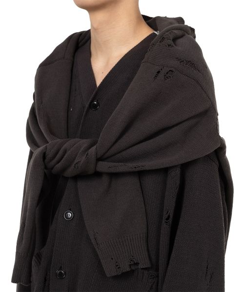 Sleeve Layered Knit Cardigan