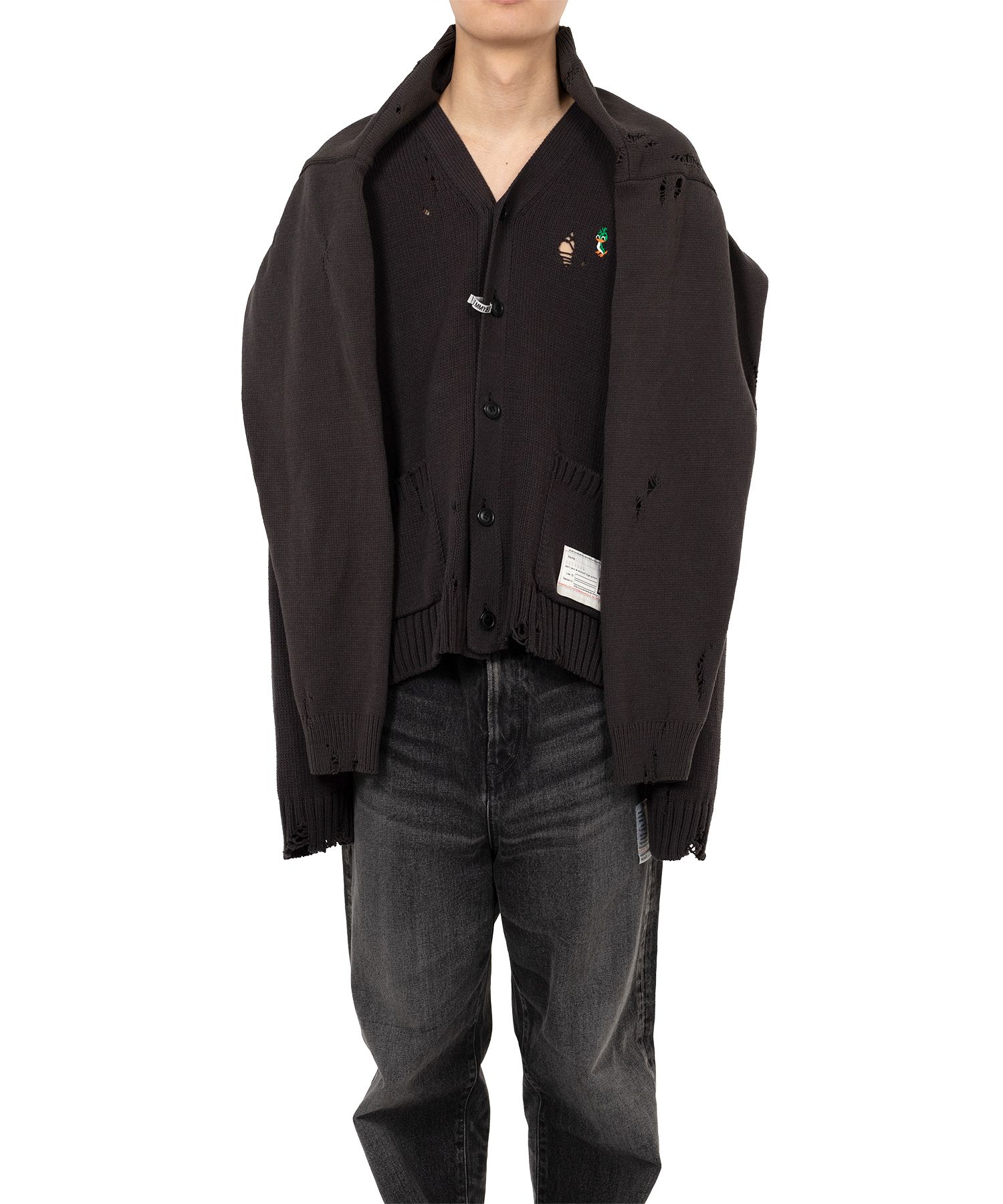 Sleeve Layered Knit Cardigan