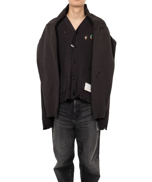 Sleeve Layered Knit Cardigan