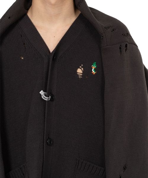 Sleeve Layered Knit Cardigan