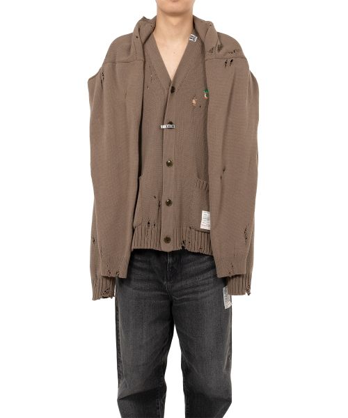 Sleeve Layered Knit Cardigan